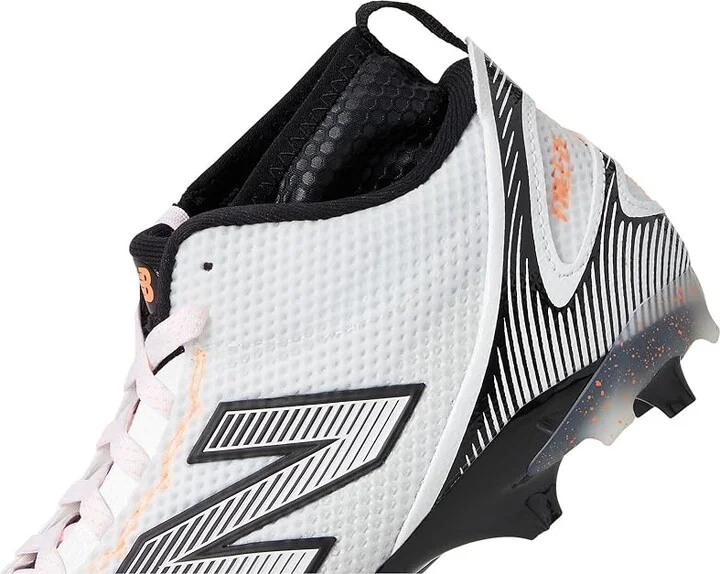 New Balance FreezeLX V5 Lacrosse Cleats Men's Shoes White/Black/Hot Mango : 8 D - Medium, Synthetic - Image 7