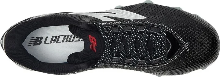 New Balance FreezeLX V5 Low Lacrosse Cleats Men's Shoes Black/White/Silver Metallic : 7.5 D - Medium, Synthetic - Image 2