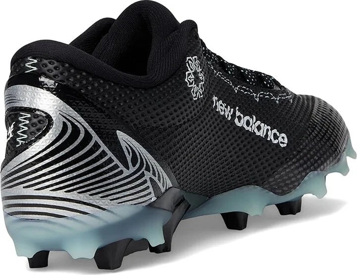 New Balance FreezeLX V5 Low Lacrosse Cleats Men's Shoes Black/White/Silver Metallic : 7.5 D - Medium, Synthetic - Image 4
