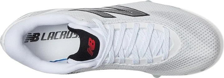 New Balance FreezeLX V5 Low Lacrosse Cleats Men's Shoes White/Black/Silver Metallic : 7 D - Medium, Synthetic - Image 2