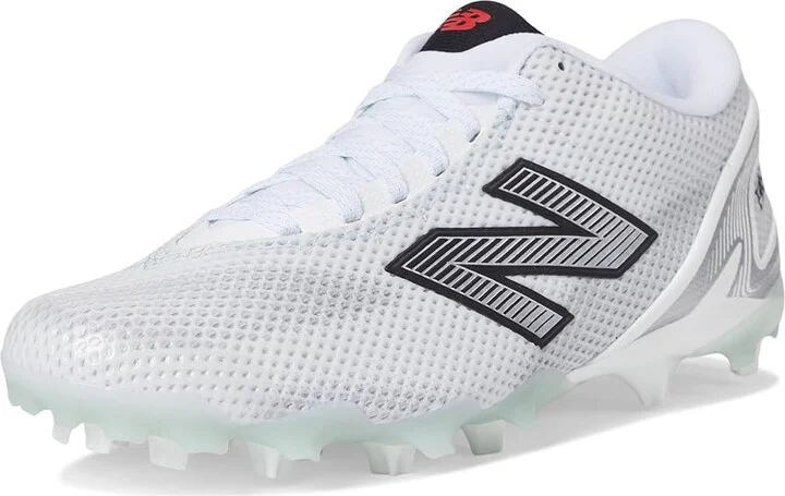 New Balance FreezeLX V5 Low Lacrosse Cleats Men's Shoes White/Black/Silver Metallic : 7 D - Medium, Synthetic - Image 5