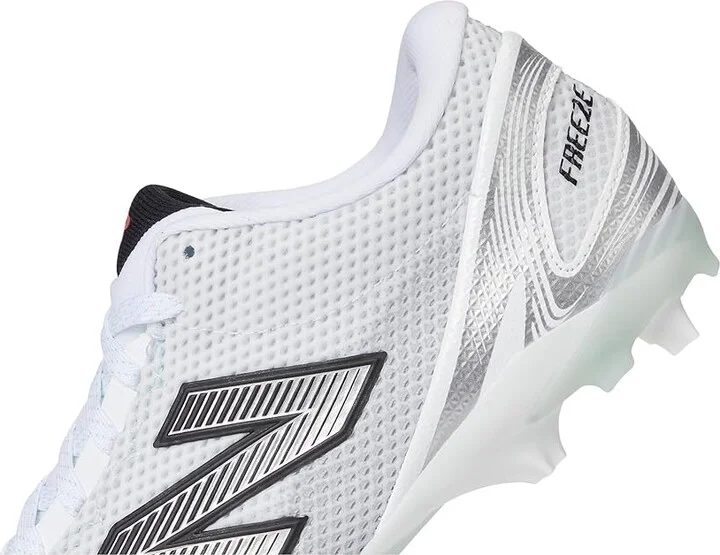 New Balance FreezeLX V5 Low Lacrosse Cleats Men's Shoes White/Black/Silver Metallic : 7 D - Medium, Synthetic - Image 7