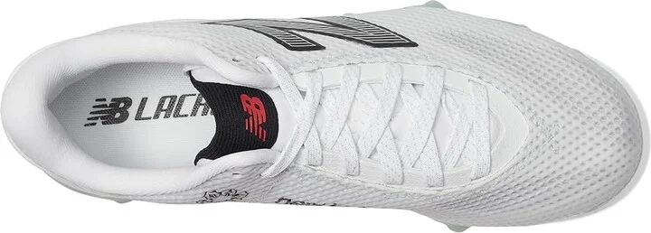 New Balance FreezeLX V5 Low Lacrosse Cleats Women's Shoes White/Black/Silver Metallic : 9 B - Medium, Rubber - Image 2
