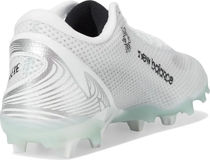 New Balance FreezeLX V5 Low Lacrosse Cleats Women's Shoes White/Black/Silver Metallic : 9 B - Medium, Rubber - Image 4