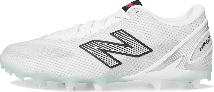 New Balance FreezeLX V5 Low Lacrosse Cleats Women's Shoes White/Black/Silver Metallic : 9 B - Medium, Rubber - Image 6