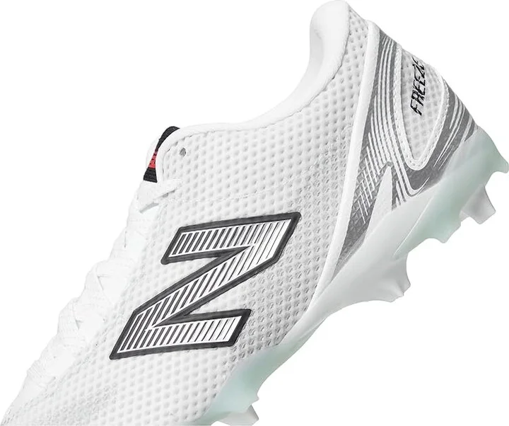 New Balance FreezeLX V5 Low Lacrosse Cleats Women's Shoes White/Black/Silver Metallic : 9 B - Medium, Rubber - Image 7