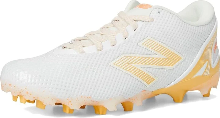 New Balance FreezeLX V5 Low Lacrosse Cleats Women's Shoes White/Clementine/Angora : 10 B - Medium, Rubber - Image 5