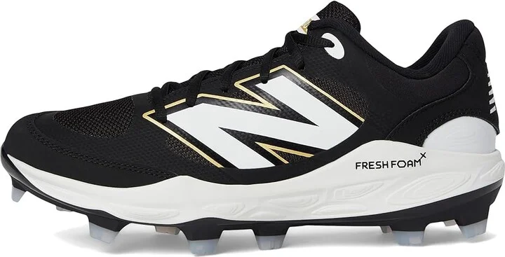 New Balance Fresh Foam 3000v7 Molded Baseball Cleats Men's Shoes Black/White 1 : 6 D - Medium, Leather - Image 6