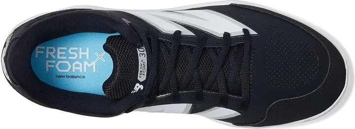 New Balance Fresh Foam 3000v7 Molded Baseball Cleats Men's Shoes Black/White : 14 D - Medium, Leather - Image 2
