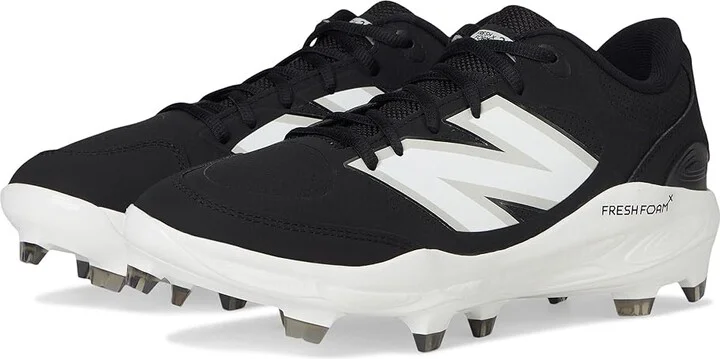New Balance Fresh Foam 3000v7 Molded Baseball Cleats Men's Shoes Black/White : 14 D - Medium, Leather