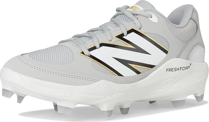 New Balance Fresh Foam 3000v7 Molded Baseball Cleats Men's Shoes Raincloud/White : 12 D - Medium, Leather - Image 5
