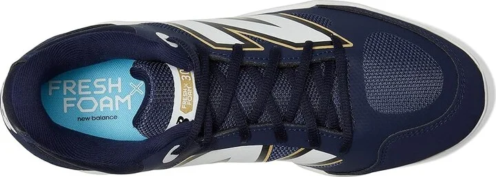 New Balance Fresh Foam 3000v7 Molded Baseball Cleats Men's Shoes Team Navy/White : 8 D - Medium, Leather - Image 2