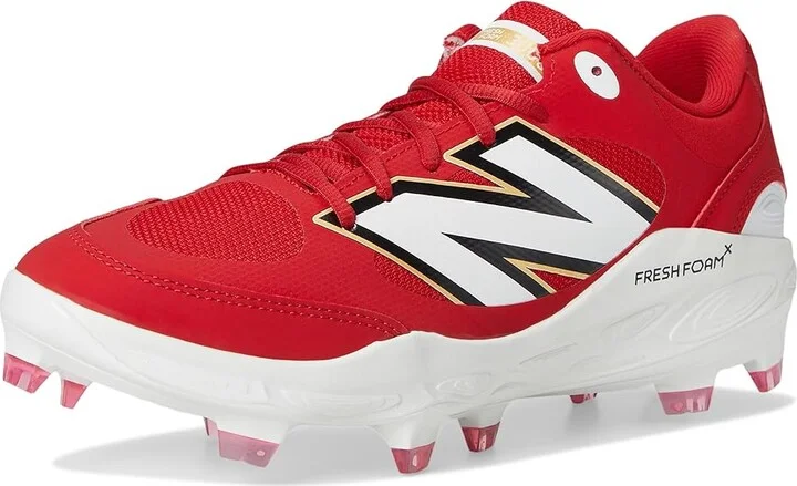 New Balance Fresh Foam 3000v7 Molded Baseball Cleats Men's Shoes Team Red/White : 9 D - Medium, Leather - Image 5