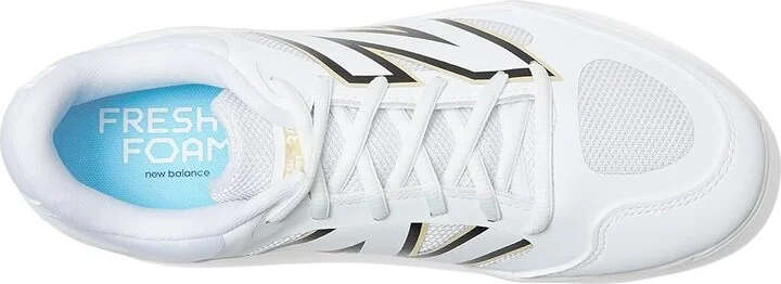 New Balance Fresh Foam 3000v7 Molded Baseball Cleats Men's Shoes White/Black : 13 D - Medium, Leather - Image 2