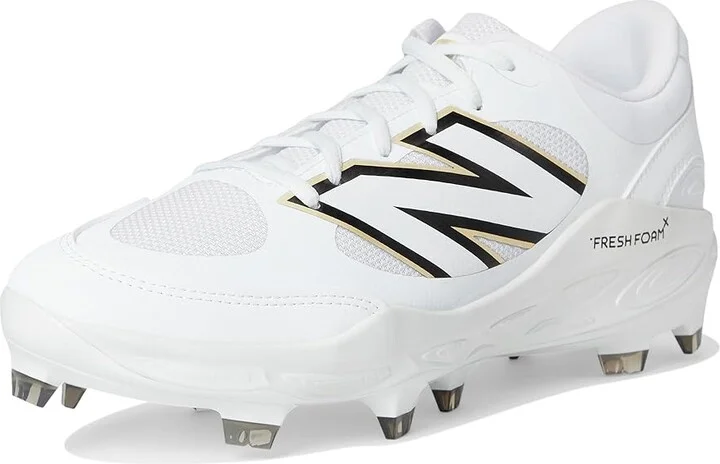 New Balance Fresh Foam 3000v7 Molded Baseball Cleats Men's Shoes White/Black : 13 D - Medium, Leather - Image 5