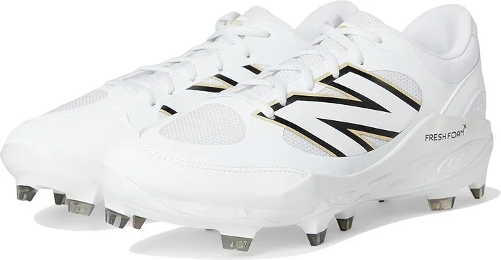 New Balance Fresh Foam 3000v7 Molded Baseball Cleats Men's Shoes White/Black : 13 D - Medium, Leather