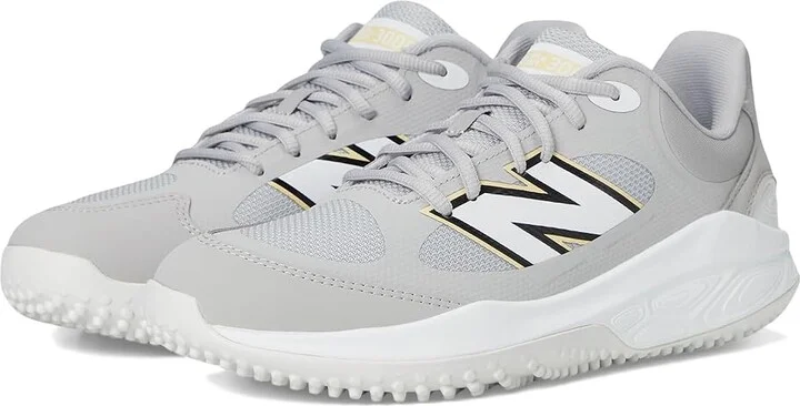 New Balance Fresh Foam 3000v7 Turf-Trainer Baseball Cleats Men's Shoes Raincloud/White : 6.5 D - Medium, Leather/Rubber