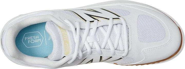 New Balance Fresh Foam 3000v7 Turf-Trainer Baseball Cleats Men's Shoes White/Black : 7.5 D - Medium, Leather/Rubber - Image 2