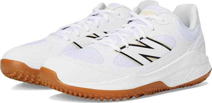 New Balance Fresh Foam 3000v7 Turf-Trainer Baseball Cleats Men's Shoes White/Black : 7.5 D - Medium, Leather/Rubber
