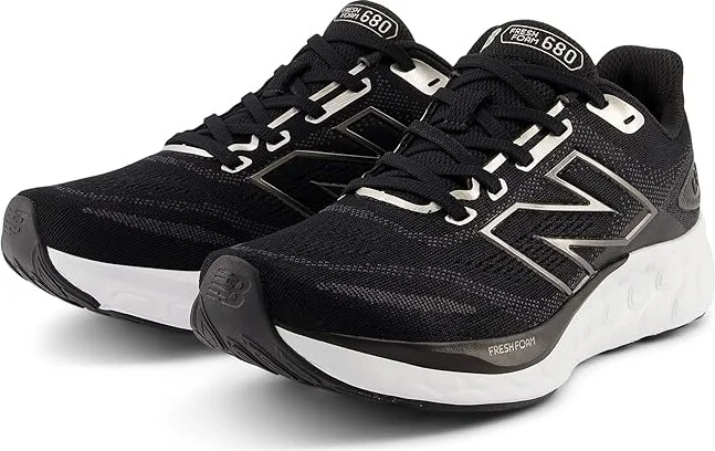 New Balance Fresh Foam 680v8 Women's Shoes Black/Light Gold Metallic : 5 B - Medium, Rubber