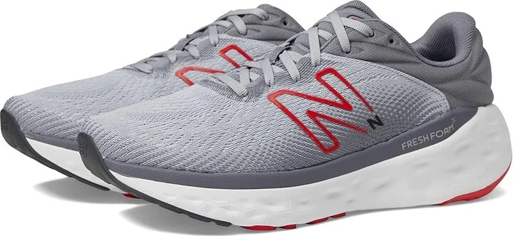 New Balance Fresh Foam 840v1 Men's Shoes Aluminum Grey/True Red : 7 D - Medium, Synthetic