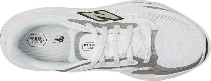 New Balance Fresh Foam Arishi v4 Women's Shoes White/Silver Metallic : 12 D - Wide, Synthetic/Textile - Image 2