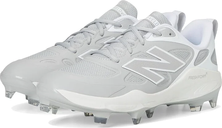 New Balance Fresh Foam Velov4 Molded Softball Cleats Women's Shoes Raincloud/White : 6.5 B - Medium, Leather/Rubber