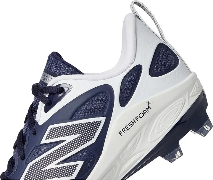 New Balance Fresh Foam Velov4 Molded Softball Cleats Women's Shoes Team Navy/White : 6.5 B - Medium, Leather/Rubber - Image 7