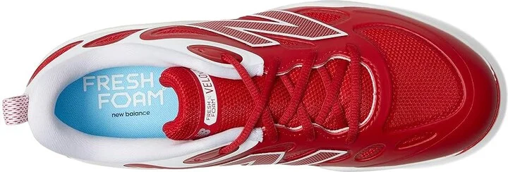 New Balance Fresh Foam Velov4 Molded Softball Cleats Women's Shoes Team Red/White : 10.5 B - Medium, Leather/Rubber - Image 2