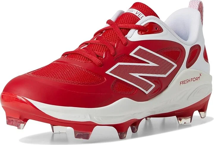 New Balance Fresh Foam Velov4 Molded Softball Cleats Women's Shoes Team Red/White : 10.5 B - Medium, Leather/Rubber - Image 5