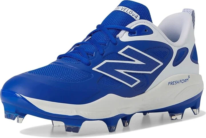 New Balance Fresh Foam Velov4 Molded Softball Cleats Women's Shoes Team Royal/White : 10 B - Medium, Leather/Rubber - Image 5