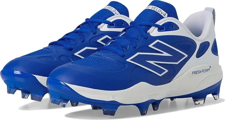 New Balance Fresh Foam Velov4 Molded Softball Cleats Women's Shoes Team Royal/White : 10 B - Medium, Leather/Rubber