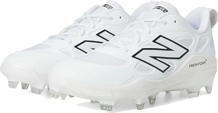 New Balance Fresh Foam Velov4 Molded Softball Cleats Women's Shoes White/Black : 12 B - Medium, Leather/Rubber