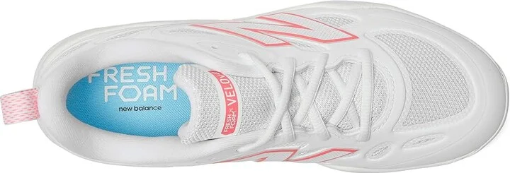 New Balance Fresh Foam Velov4 Molded Softball Cleats Women's Shoes White/Ultra Pink : 10 B - Medium, Leather/Rubber - Image 2