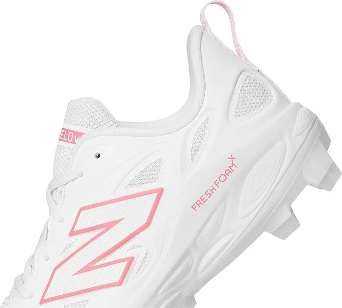 New Balance Fresh Foam Velov4 Molded Softball Cleats Women's Shoes White/Ultra Pink : 10 B - Medium, Leather/Rubber - Image 7