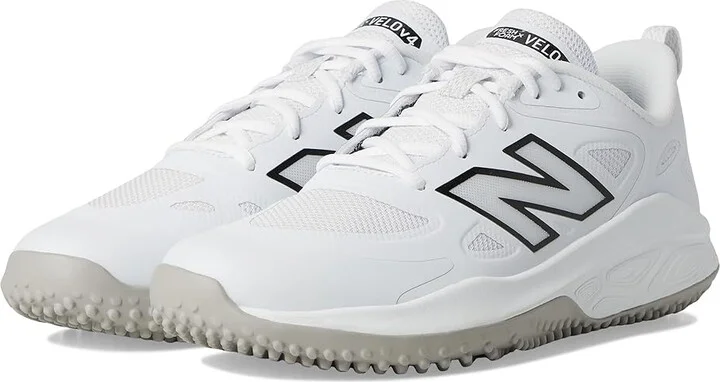 New Balance Fresh Foam Velov4 Turf-Trainer Softball Cleats Women's Shoes White/Black : 12 B - Medium, Rubber