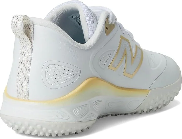 New Balance Fresh Foam Velov4 Turf-Trainer Softball Cleats Women's Shoes White/Team Gold : 5 B - Medium, Rubber - Image 4