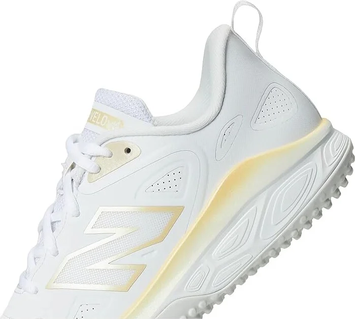 New Balance Fresh Foam Velov4 Turf-Trainer Softball Cleats Women's Shoes White/Team Gold : 5 B - Medium, Rubber - Image 7