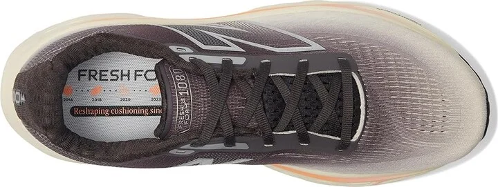 New Balance Fresh Foam X 1080v14 Men's Shoes Black Cement/Angora/Hot Mango : 15 EE - Wide, Textile - Image 2