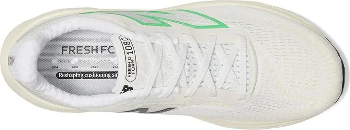 New Balance Fresh Foam X 1080v14 Men's Shoes Nb 103 White/Lime Leaf/Angora : 12.5 EE - Wide, Textile - Image 2