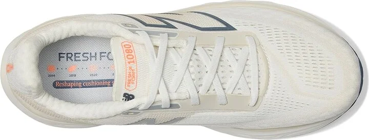 New Balance Fresh Foam X 1080v14 Men's Shoes Sea Salt/Vintage Indigo/Hot Mango : 7.5 EE - Wide, Textile - Image 2