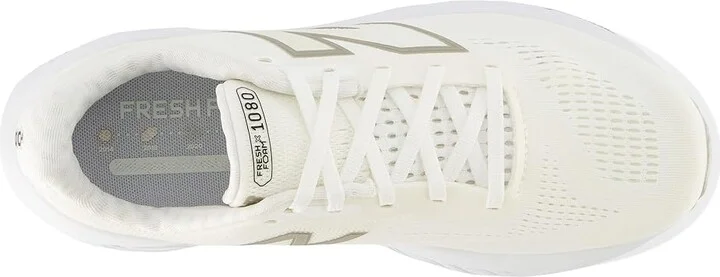 New Balance Fresh Foam X 1080v14 Women's Shoes White/Light Gold Metallic : 10 EE - Extra Wide, Synthetic - Image 2