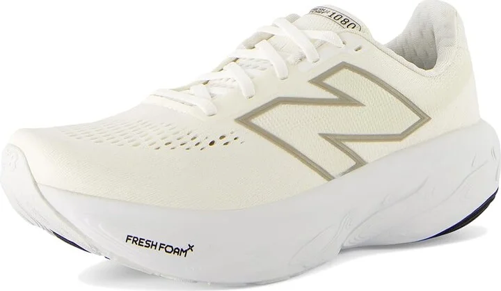 New Balance Fresh Foam X 1080v14 Women's Shoes White/Light Gold Metallic : 10 EE - Extra Wide, Synthetic - Image 5