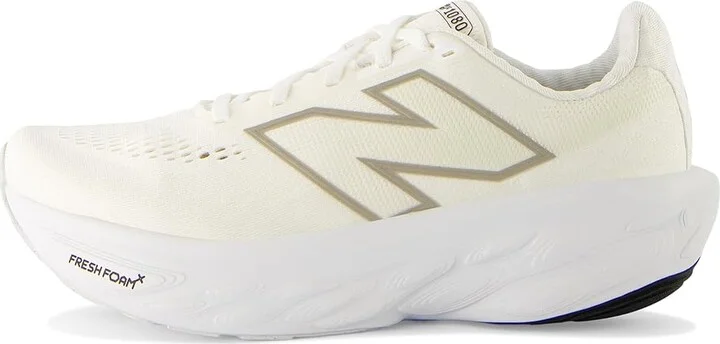 New Balance Fresh Foam X 1080v14 Women's Shoes White/Light Gold Metallic : 10 EE - Extra Wide, Synthetic - Image 6