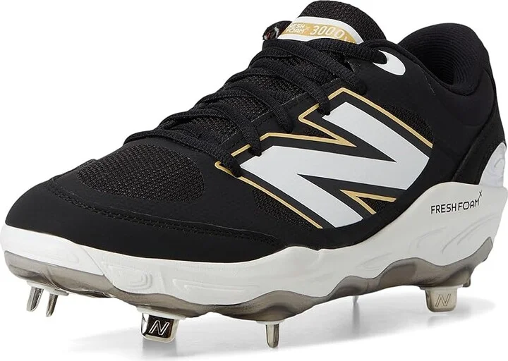 New Balance Fresh Foam X 3000v7 Baseball Cleats Men's Shoes Black/White : 6 D - Medium, Leather/Rubber - Image 5