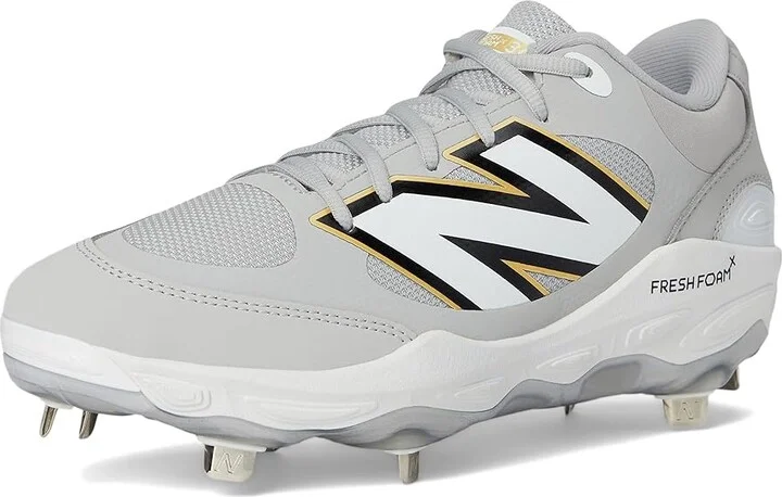 New Balance Fresh Foam X 3000v7 Baseball Cleats Men's Shoes Raincloud/White : 15 D - Medium, Leather/Rubber - Image 5
