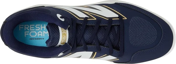New Balance Fresh Foam X 3000v7 Baseball Cleats Men's Shoes Team Navy/White : 6 D - Medium, Leather/Rubber - Image 2