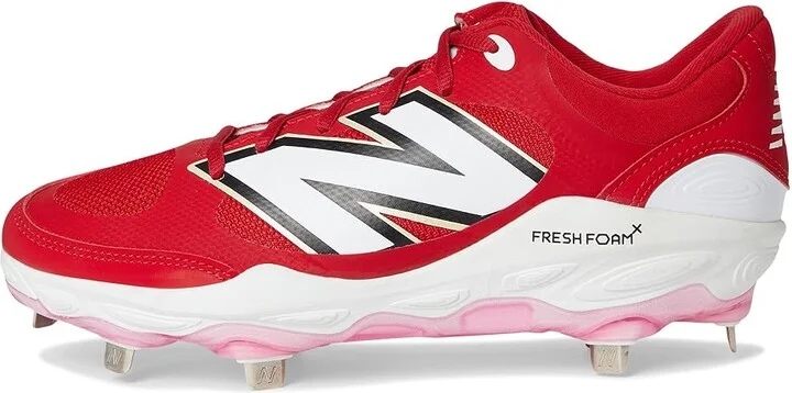 New Balance Fresh Foam X 3000v7 Baseball Cleats Men's Shoes Team Red/White : 6 D - Medium, Leather/Rubber - Image 6