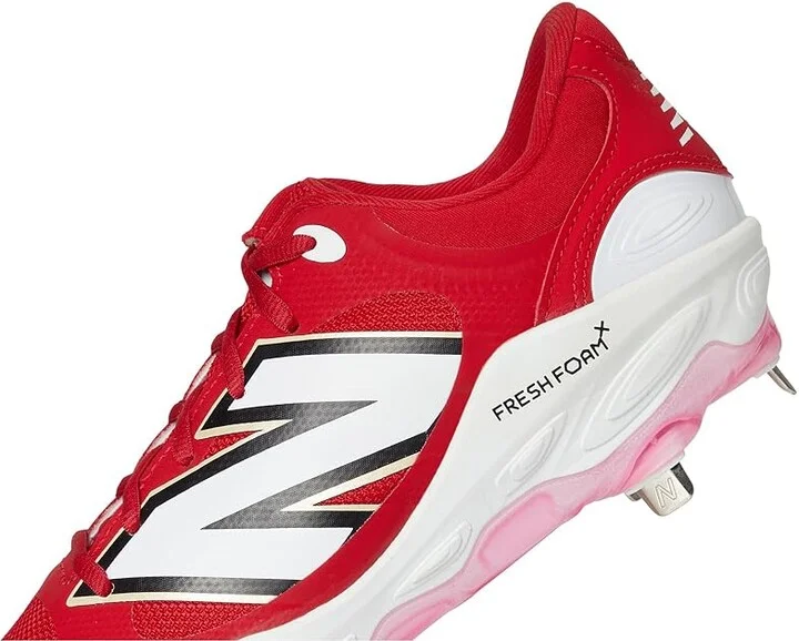 New Balance Fresh Foam X 3000v7 Baseball Cleats Men's Shoes Team Red/White : 6 D - Medium, Leather/Rubber - Image 7