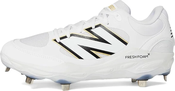 New Balance Fresh Foam X 3000v7 Baseball Cleats Men's Shoes White/Black : 14 D - Medium, Leather/Rubber - Image 6